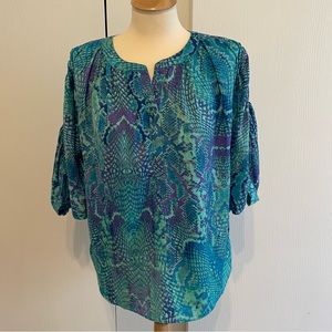 Jennifer Lopez Women’s Snakeskin Top Blouse